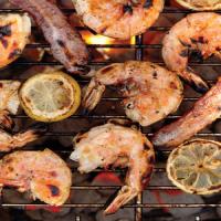 Grilled Shrimp and Bacon with Lemons_image