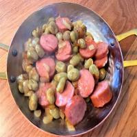 Kielbasa with Onions & Fava Beans image