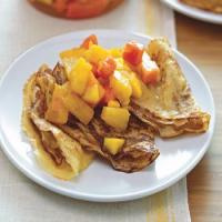 Tropical Fruit Crepes with Vanilla Bean and Rum Butter Sauce_image