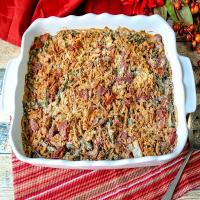 Delectable Bacon & Mushroom Green Bean Casserole_image