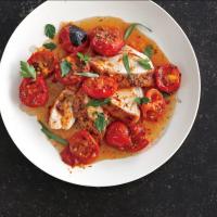 Chicken with Herb-Roasted Tomatoes and Pan Sauce_image