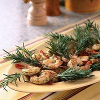 Skewered Rosemary Shrimp with Mint Pesto image