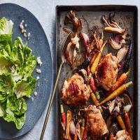 Marsala-Marinated Chicken With Roasted Vegetables image