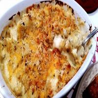 ~ Saucy Cheddar Broccoli & Cauliflower Bake ~_image