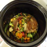 Rib Eye Steak and Vegetables Cooked in a Crock Pot-Slow Cooker_image