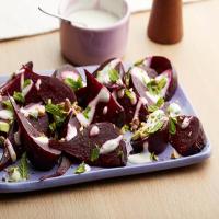 Beets With Creamy Balsamic Vinaigrette and Mint image