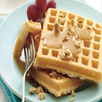 Whole Wheat Waffles with Honey-Peanut Butter Syrup image