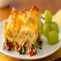 Ham, Spinach and Cheese Strata image