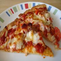 Ham, Cheese, and Tomato Pizza image