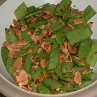Slivered Snow Peas With Almonds image