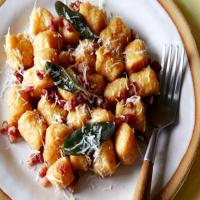 Sweet Potato Gnocchi with Brown Butter, Crispy Pancetta and Sage_image