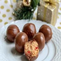 Christmas Peanut Butter Coconut Cherry Balls image