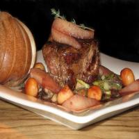 Pear and Red Wine Glazed Kangaroo Fillet (Or Beef) With Macadami image