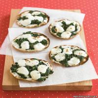 Mini Spinach-and-Cheese Pizzas image