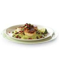 Scallops with Edamame Salad and Puree_image