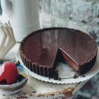 Chocolate Glazed Chocolate Tart image