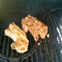Grilled Shoulder Lamb Chops With Garlic-Rosemary Marinade image