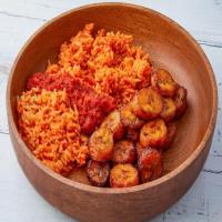 Jollof Rice with Fried Plantains image