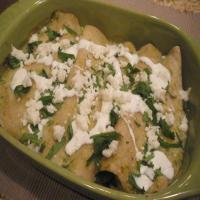 Green Jalapeno and Tomatillo Chicken Enchiladas image