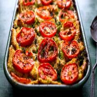 Savory Bread Pudding With Broccoli and Goat Cheese image