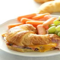 Baked Ham and Cheese Croissant Sandwiches image