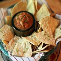 Lime Tortilla Chips and Roasted Salsa image