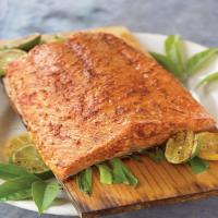 Planked Alaska Salmon with Asian Glaze_image