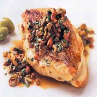 Olive-Stuffed Chicken with Almonds image