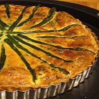 Smoked Salmon and Asparagus Quiche image