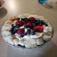 Strawberry and Blueberry Angel Food Trifle image