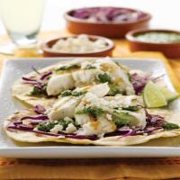 Charred Alaska Halibut Tacos with Cilantro Pesto_image