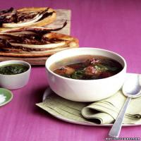 Escarole and Meatball Soup image