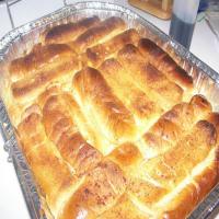 Hot Dog Bun Vanilla Bread Pudding image