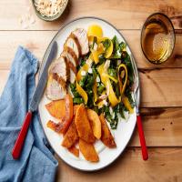 Pork Tenderloin with Turmeric, Squash, and Collard Greens Salad_image