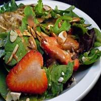 Baby Greens Salad With Strawberries and Blue Cheese image