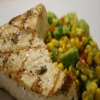 Chargrilled Swordfish on Warm Avocado Corn Salad_image