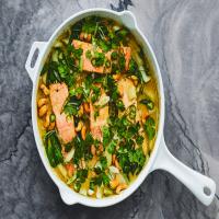 Salmon and Bok Choy Green Coconut Curry image