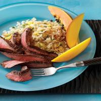 Caribbean Flank Steak with Coconut Rice_image