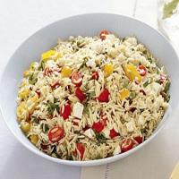 Orzo with Tomatoes, Feta, and Green Onions image