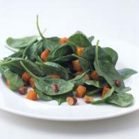 Roasted Butternut Squash and Spinach Salad with Toasted Almond Dressing image