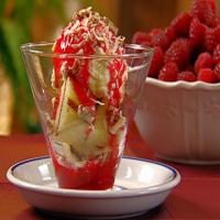 Grilled Pound Cake Sundaes with Raspberry Topping image