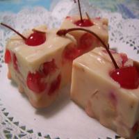 White Chocolate Bakewell (Cherry and Almond) Fudge_image