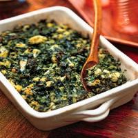 Cauliflower and Broccoli Flan with Spinach Bechamel_image