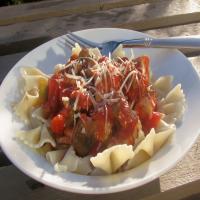 Chicken Cacciatore over Pasta_image