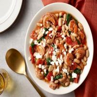 Shrimp, White Bean and Feta Skillet_image