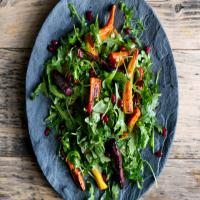 Roasted Carrot Salad With Arugula and Pomegranate_image