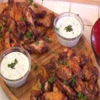 Spicy Chinese Five-Spice Rubbed Chicken Wings with Creamy Cilantro Dipping Sauce image