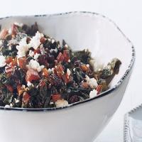 Braised Swiss Chard with Currants and Feta image