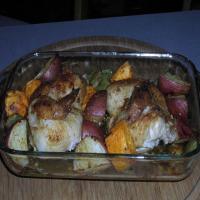 Roast Cornish Game Hens With Vegetables image