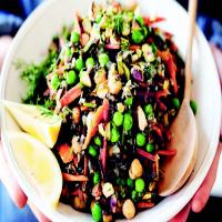 Sprouted Wild Rice with Pistachios and Spring Vegetables_image